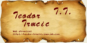 Teodor Trmčić vizit kartica